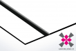 dvouvrstv laserov flie, povrch bl, textura ern, rozmr 610x305mm, sla 0,1mm, www.gravirujeme.cz