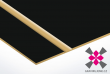 dvouvrstv laserov flie, povrch ern, textura zlat, rozmr 610x305mm, sla 0,1mm, www.gravirujeme.cz