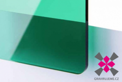 plexisklo pro laserov gravrovn, transparentn, barva tmav zelen, rozmr 1216x606mm, sla 3mm, www.gravirujeme.cz