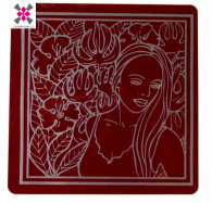 laserov� hlin�k tmav� �erven�-st��brn� 300x600x0,5mm