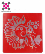 laserov� hlin�k �erveno-st��brn� 300x600x0,5mm