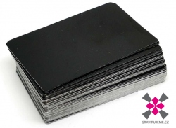 vizitka z eloxovan�ho hlin�ku �ern� matn� 0,22mm 100ks