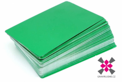 vizitka z eloxovan�ho hlin�ku zelen� 0,22mm 100ks