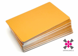 vizitka z eloxovan�ho hlin�ku zlat� 0,22mm 100ks