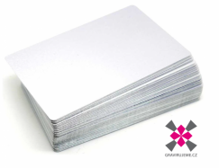 vizitka z eloxovan�ho hlin�ku st��brn� 0,22mm 100ks