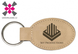 p��v�sek na kl��e ov�l, PU k��e hn�d�, 75x45mm 10ks 25