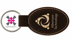 p��v�sek na kl��e ov�l, PU k��e �ern�-zlat�, 75x45mm 10ks 29