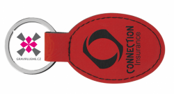 p��v�sek na kl��e, PU k��e �erven�-�ern�, 75x45mm 10ks 31