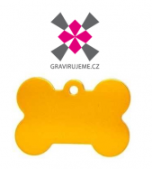 hlin�kov� ps� zn�mka kosti�ka 31x21x1mm zlat�, balen� 50ks 3