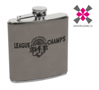 kapesn� lahev nerez, PU k��e �ed�, 177ml 5ks 9