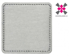 n�ivka z PU k��e s termolepidlem 75x75mm, st��brn� 25ks 1