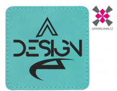 n�ivka z PU k��e s termolepidlem 75x75mm, tyrkys 25ks 9