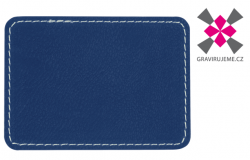 n�ivka z PU k��e s termolepidlem, 89x63mm, modr�, 25ks 34