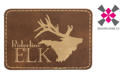 n�ivka z PU k��e s termolepidlem, 89x63mm, rustik, 25ks 35