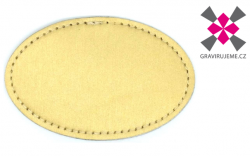 n�ivka z PU k��e s termolepidlem, 89x56mm, zlat�, 25ks 38