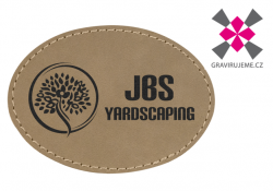 n�ivka z PU k��e s termolepidlem, 89x56mm, hn�d�, 25ks 39