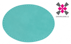 n�ivka z PU k��e s termolepidlem, 89x56mm, tyrkys, 25ks 46