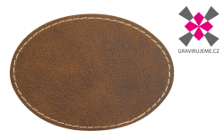 n�ivka z PU k��e s termolepidlem, 89x56mm, rustik, 25ks 48