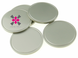 mosazn� mince st��bro leskl�, pr�m�r 30mmx2mm 50ks 5