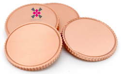 mosazn� mince le�t�n�, lakovan� pr�m�r 30mmx2mm 50ks 6