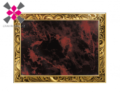 hlin�kov� cedule tmav� �erven� mramor-zlat�, 200x150mm 10