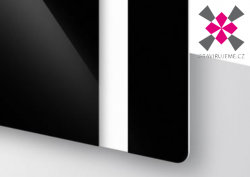 dvouvrstv� laserov� f�lie proveden� �ern� leskl�-b�l� 0,2mm