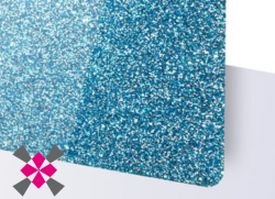 akrylov� sklo TroGlitter sv�tle modr� 1020x600x3mm 