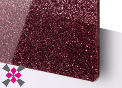 akrylov� sklo TroGlitter tmav� �erven� 1020x600x3mm 