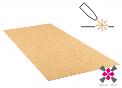 korková deska pro CO2 laser, 305x610x1mm, balení 25ks - pohled 1 - www.gravirujeme.cz