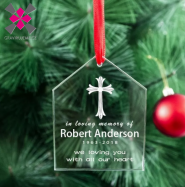 ozdoba ze skla s o�kem tvar domku 70x80x5mm, balen� 10ks