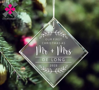 ozdoba ze skla s o�kem Kristal 80x80x5mm, balen� 10ks