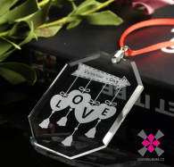 ozdoba ze skla s o�kem Topaz 75x95x5mm, balen� 10ks