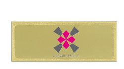 hlin�kov� grav�rovac� desti�ka zlat� leskl�, 73x28mm, 50ks