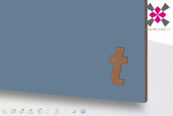 lakovan� MDF deska pro grav�rov�n� TroWood Color holub� mod�