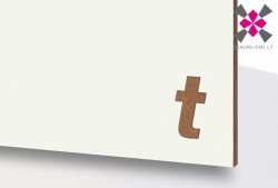 lakovan� MDF deska pro grav�rov�n� TroWood Color b�l�