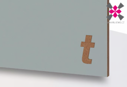 lakovan� MDF deska pro grav�rov�n� TroWood Color st��brn�